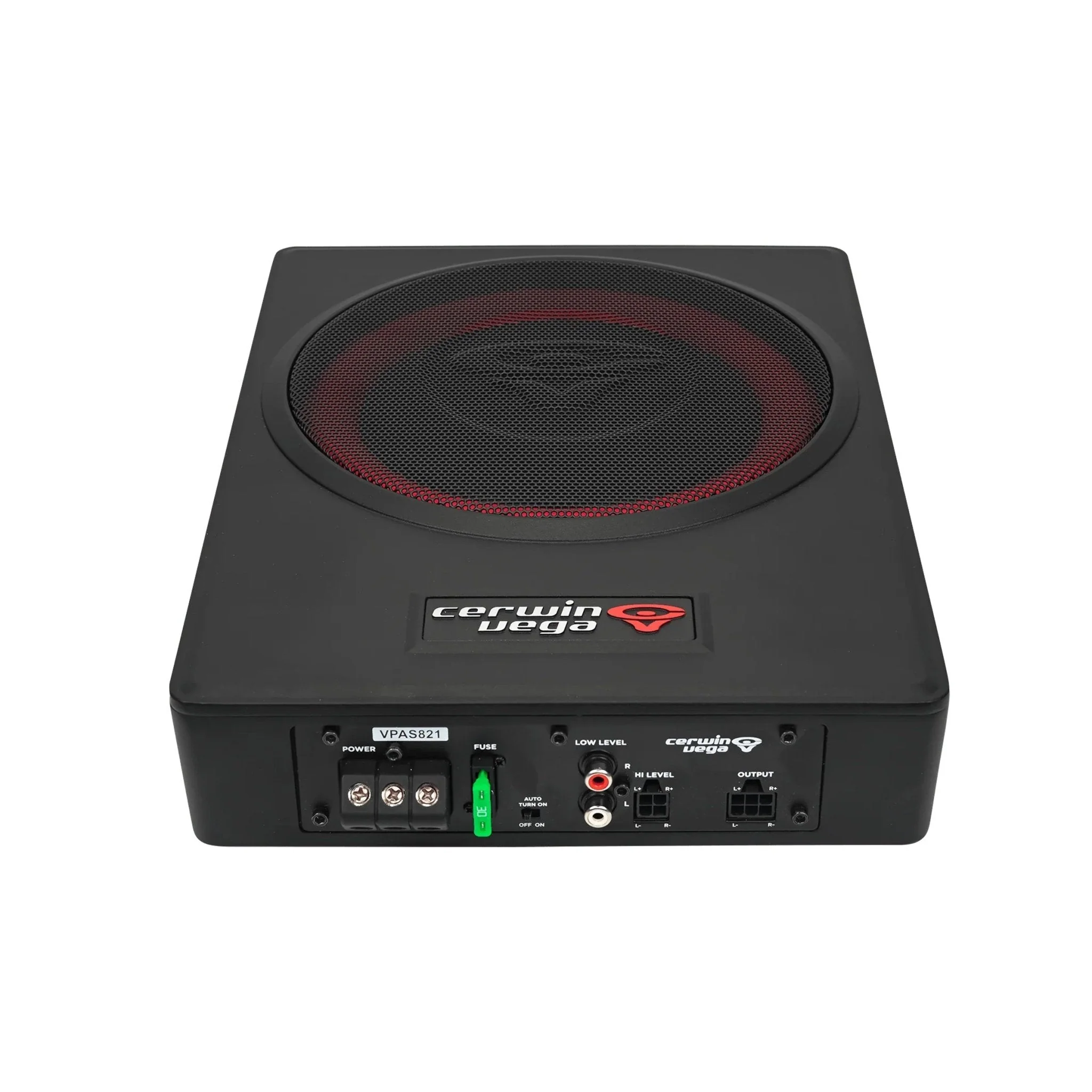8" Powered Slim Subwoofer Enclosure with 2CH Output for Additional Speakers - VPAS821 - Image 2