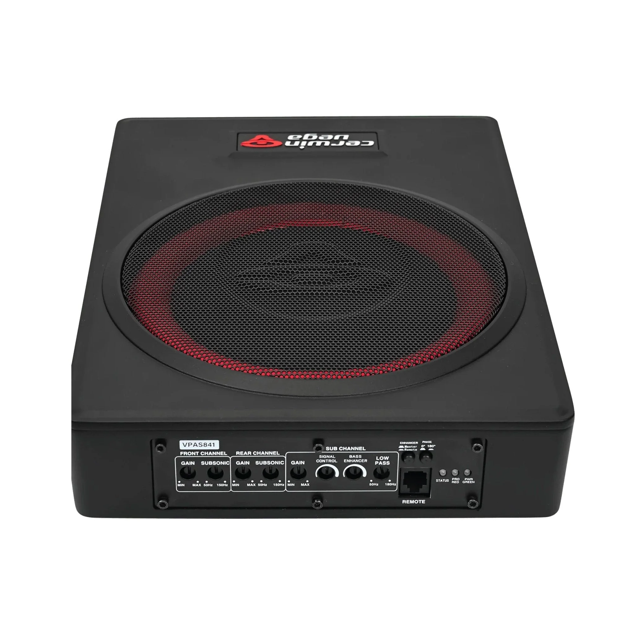 8" Powered Slim Subwoofer Enclosure with 4 Ch Output for Additional Speakers - VPAS841 - Image 2