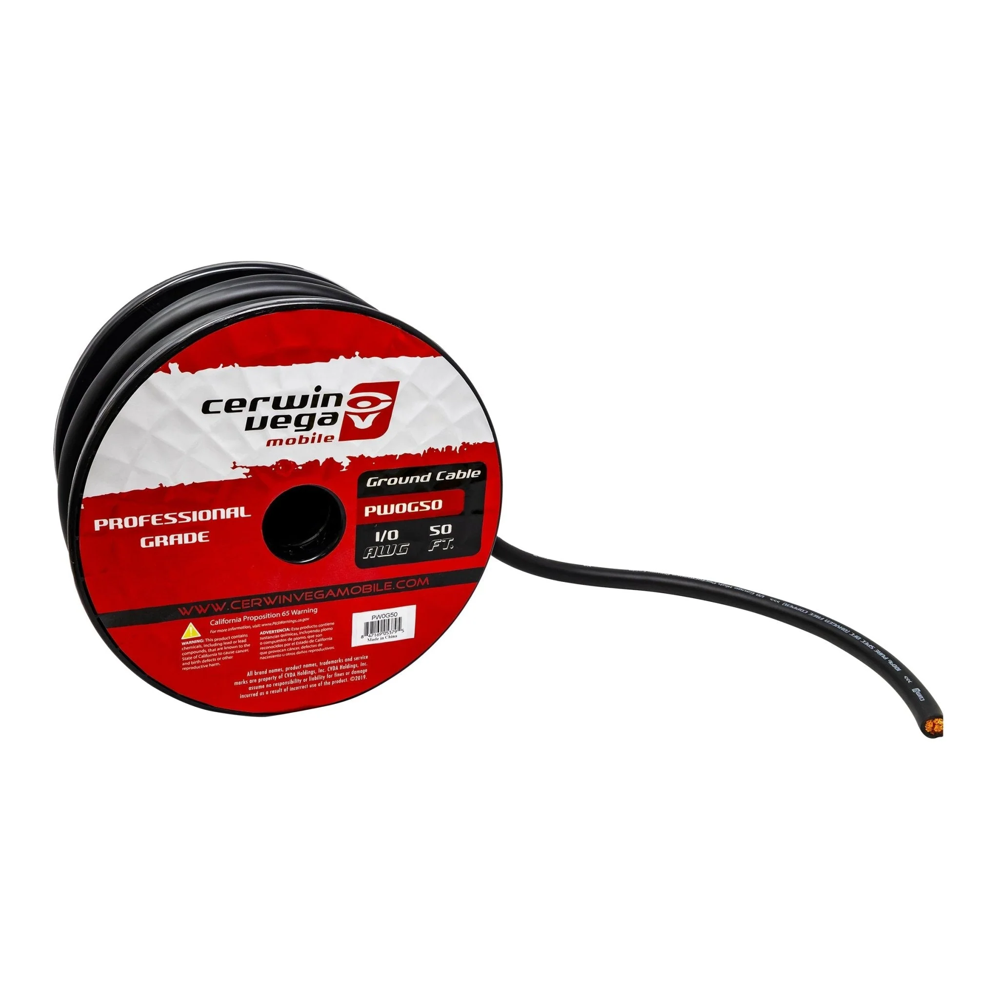 1/0 Gauge OFC Ground Wire Black 50Ft Spool - PW0G50 - Image 2