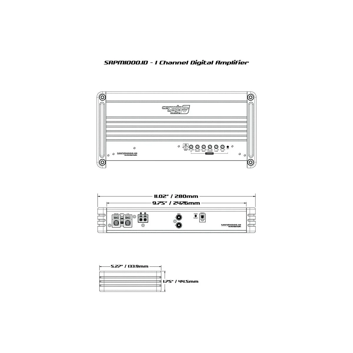 1-Channel SRPM Stroker Monoblock Class-D Amplifier - SRPM1000.1D - Image 4