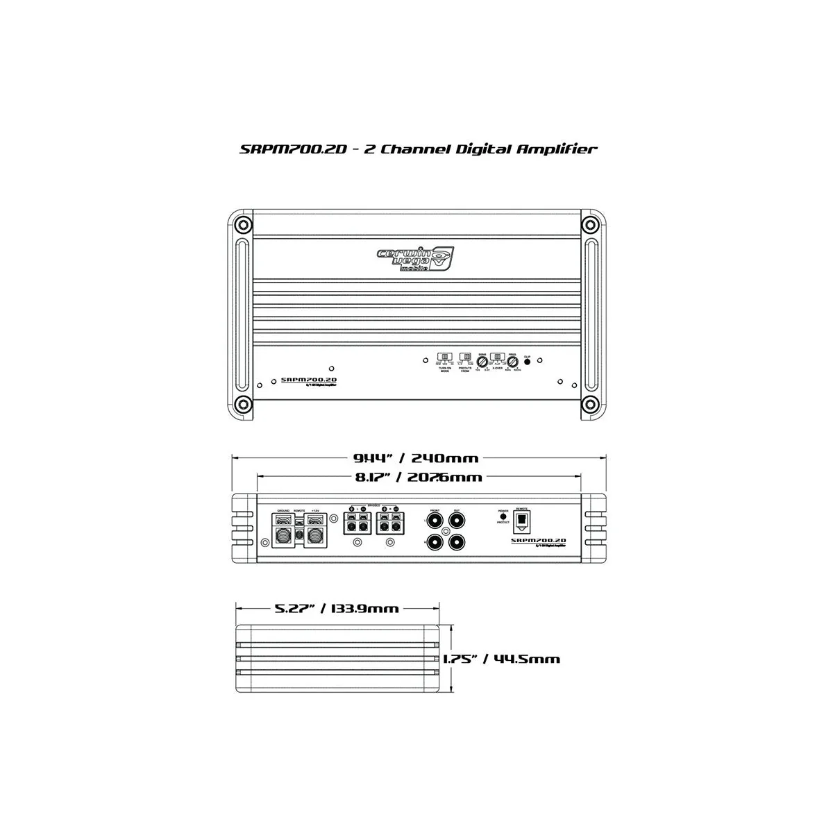 2-Channel SRPM Stroker Full Range Class-D Amplifier - SRPM700.2DW - Image 4