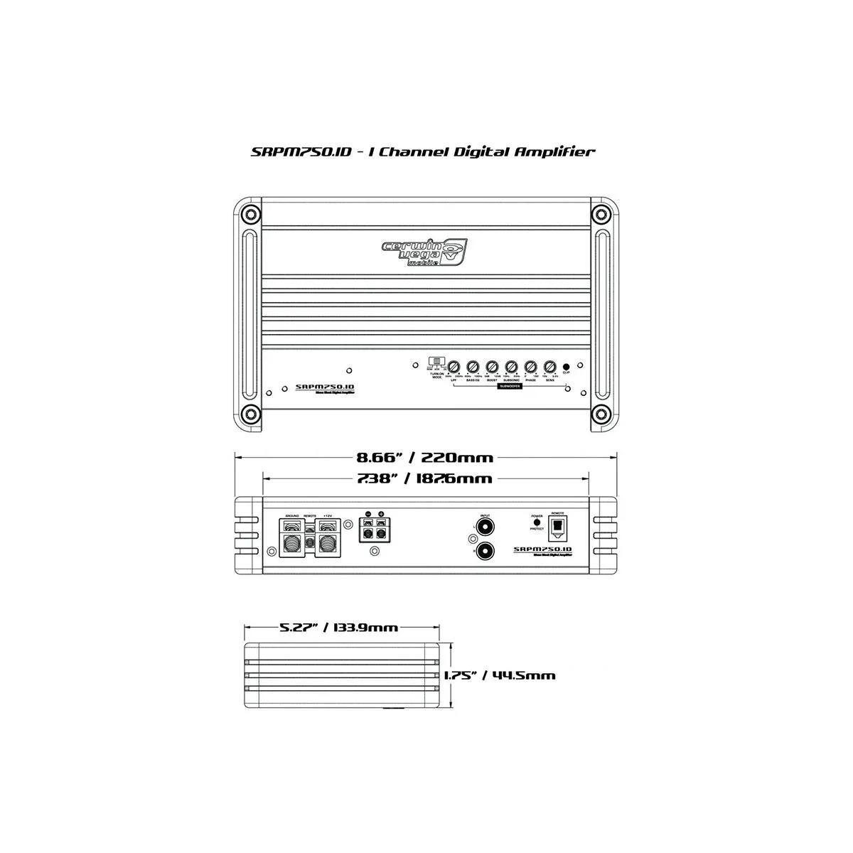 1-Channel SRPM Stroker Class-D Monoblock Amplifier - SRPM750.1D - Image 4